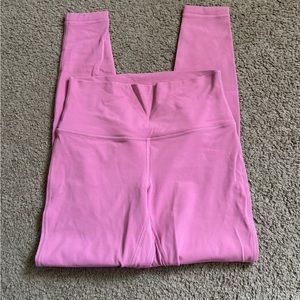 Like new!!  Lululemon align high rise leggings in pink blossom size 8